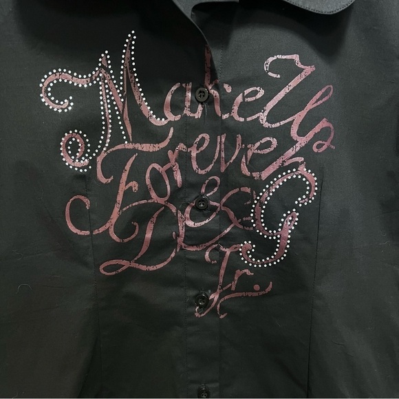 D&G Dolce & Gabbana Black Button Down Short Sleeve Shirt Size XL - Picture 3 of 10